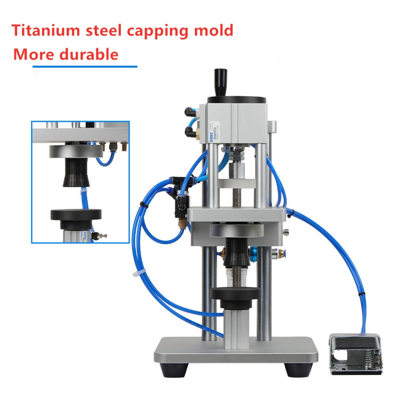 13/15/18/20mm Pneumatic Perfume Vial Aluminum Plastic Capping Machine Sealing Machine WT-80ZP
