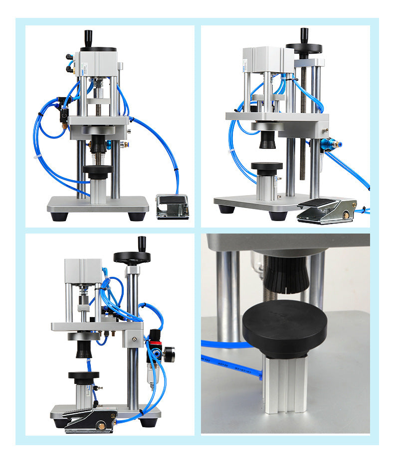 13/15/18/20mm Pneumatic Perfume Vial Aluminum Plastic Capping Machine Sealing Machine WT-80ZP