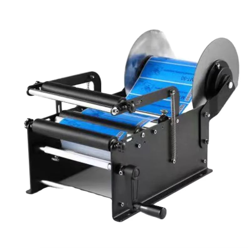 Manual Label Applicator Stickers Plastic Round Bottle Tin Can Tube Labeling Machine MT-50