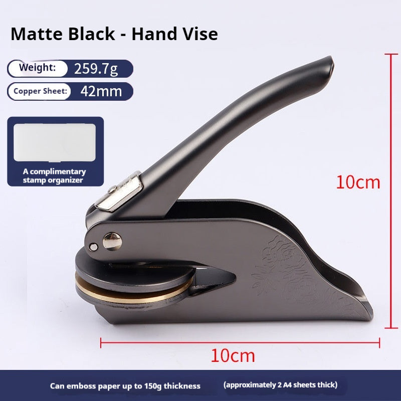 Custom Brass Embossing Stamp Logo Embossed Hand Pliers Stamp For Letter Wedding Envelope Document Invitation Card