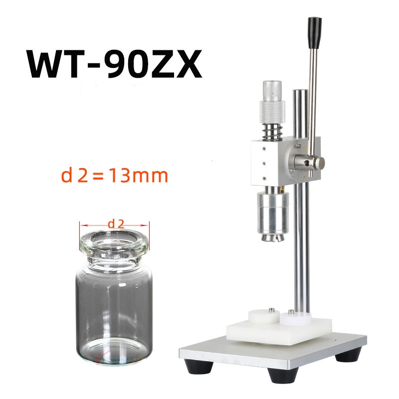Manual Aluminum Plastic Cap Glass Small Vial Bottle Crimp Capping Sealing Machine WT-90XL