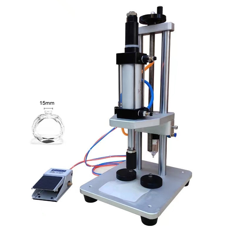 Pneumatic Spray Perfume Bottle Collar Ring Press Capping Machine Sealing Machine WT-70ZCT