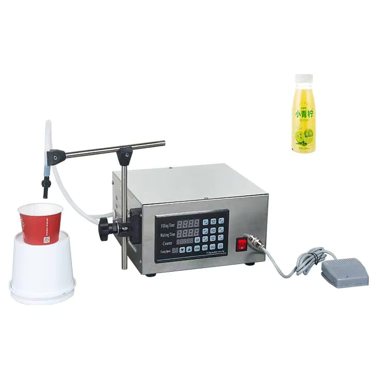 GFK-280 Double-head Filling Machine Electric Juice Edible Oil Bottle Filler Soft Drink Liquid Volumetric Semi automatic liquid Filling Machine