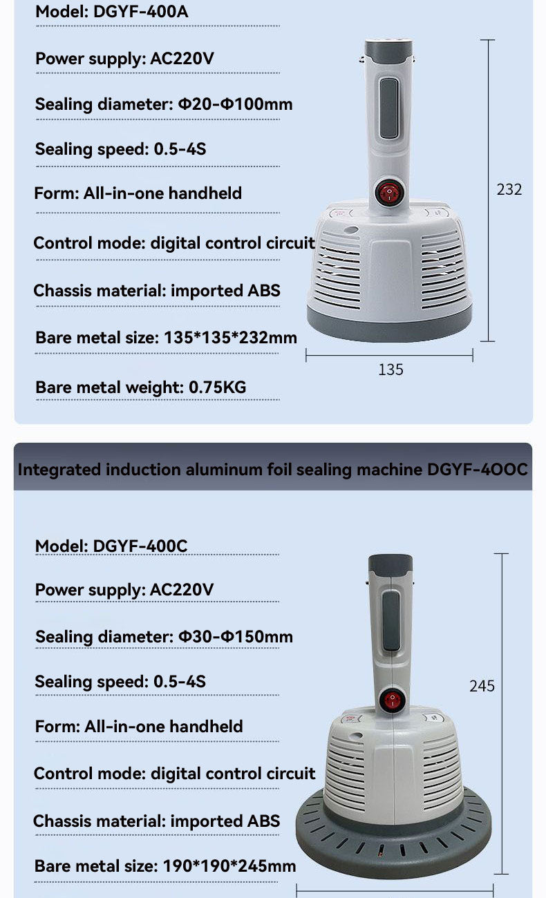 DGYF-400A Aluminum Foil Induction Sealing Machine for Plastic Glass Bottle Can