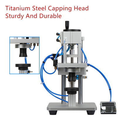 Pneumatic Spray Perfume Bottle Collar Ring Press Capping Machine Sealing Machine WT-70ZCT