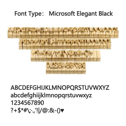 85pcs 6mm Copper Brass Stamping Letters Numbers Alphabets Symbols Characters Molds CNC Molds DIY (85pcs)