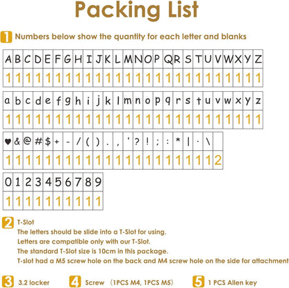 85pcs 6mm Copper Brass Stamping Letters Numbers Alphabets Symbols Characters Molds CNC Molds DIY (85pcs)