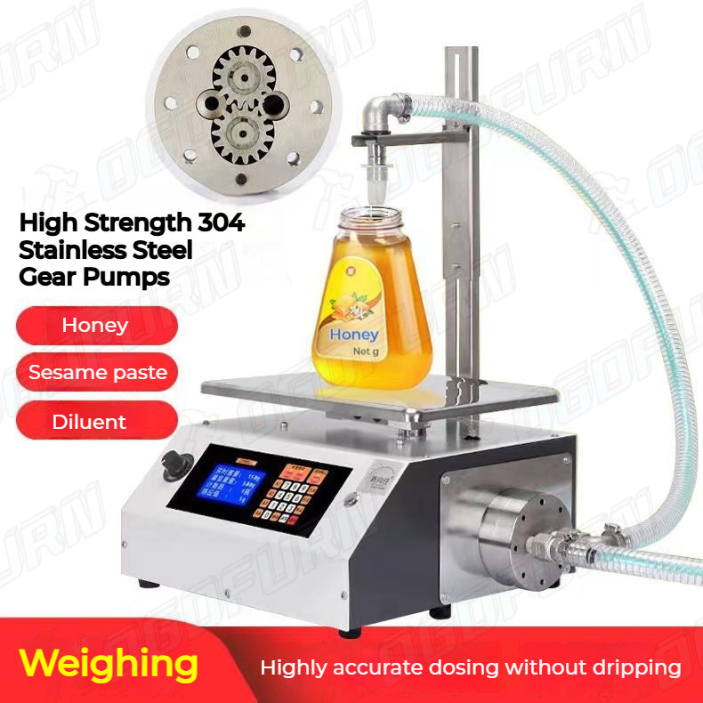 HD1790 Gear Pump Weighing Type Viscous Liquid Filling Machine Honey