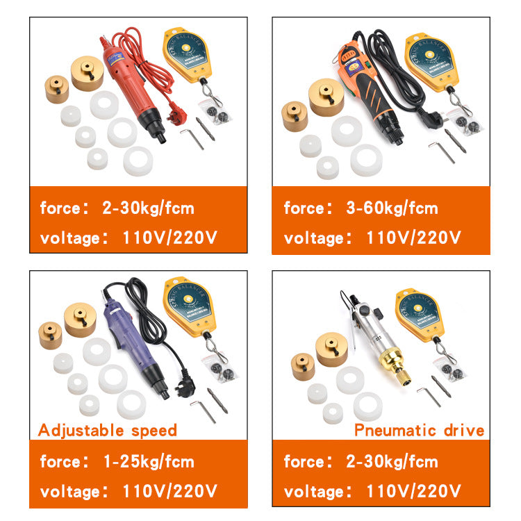 Electric Handheld Plastic PE Medicine Bottle Electric Capping Machine Screw Cap Sealing Machine Set