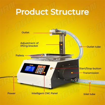 HD1790 Gear Pump Weighing Type Viscous Liquid Filling Machine Honey