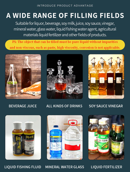 HD-1600 CNC Weighing Quantitative Liquid Filling Machine for Liquor Soy Milk Milk Beverage
